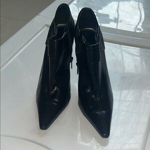 BCBG Paris Black Ankle Boots with Stiletto Heel